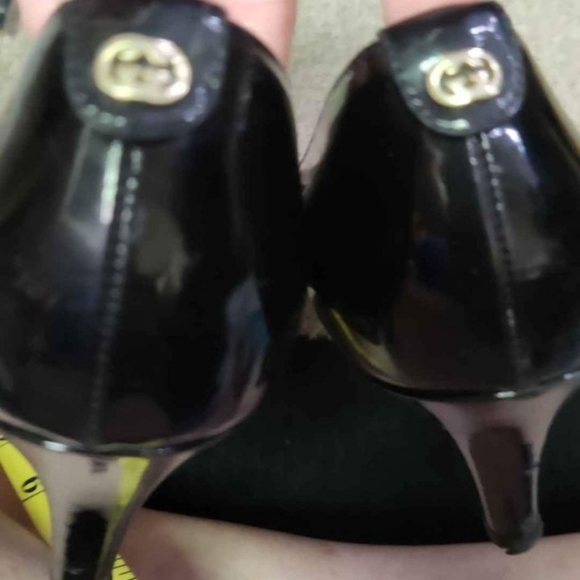 💛 Gucci Black Pattenleather Wedges💛 - Picture 4 of 6